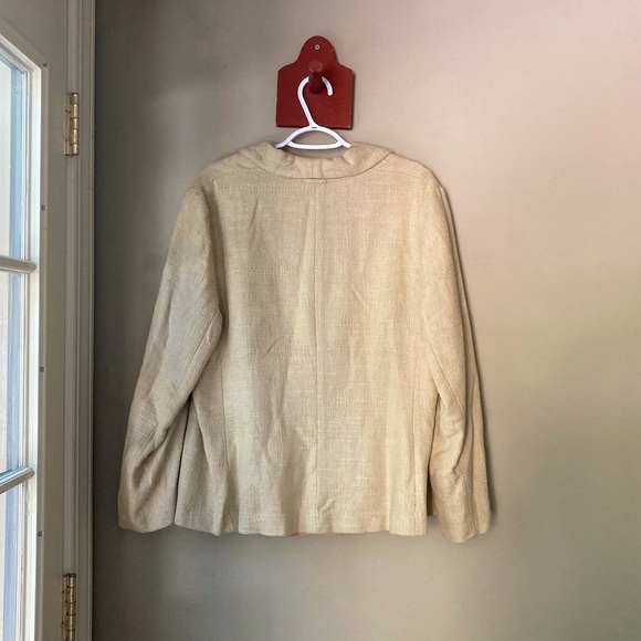 Vintage Dunn's Tan Oversized Blazer M-L - Picture 4 of 7